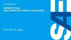 Presentation title in SAE Blue, Arial Bold 21pt on one or two lines