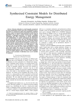 Synthesised Constraint Models for Distributed Energy Management