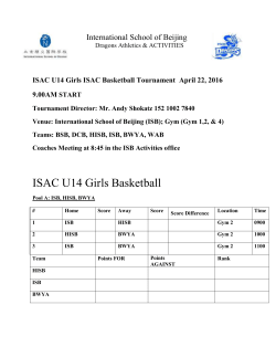 ISAC U14 Girls ISAC Basketball Tournament?