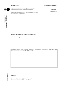 Roundtable on resale price maintenance