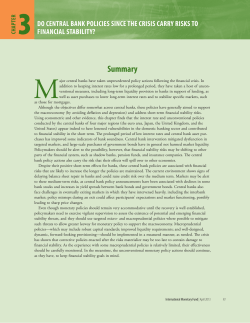 Do Central Bank Policies since the Crisis Carry Risks to