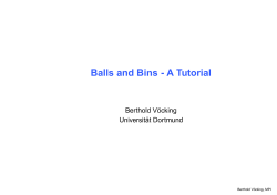 Balls and Bins