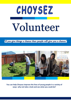 "If you give things a chance then people will give you a chance."