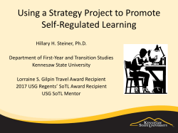 Using a Strategy Project to Promote Self