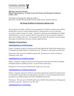 Ball State University Libraries Digital Media Repository Working