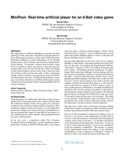 MiniPool: Real-time artificial player for an 8-Ball