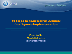 10 Steps to a Successful Business Intelligence Implementation