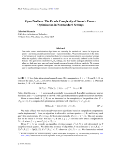 Open Problem: The Oracle Complexity of Smooth Convex