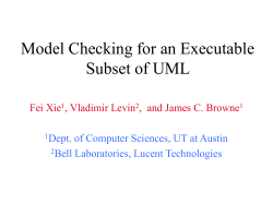 Model Checking for an Executable Subset of UML