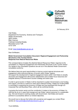 Visit Wales, Department for Economy, Science and Transport, Welsh