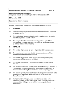 Hampshire Police Authority &ndash; Personnel Panel Item: 10