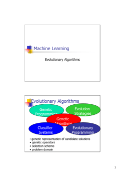 Machine Learning Evolutionary Algorithms