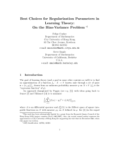 Best Choices for Regularization Parameters in Learning Theory: On