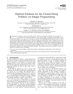 Optimal Solutions for the Closest