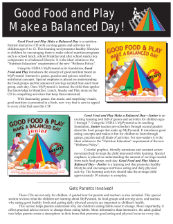 Good Food and Play Make a Balanced Day!