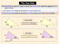 Sine Rule - Intensive Tutorial Service