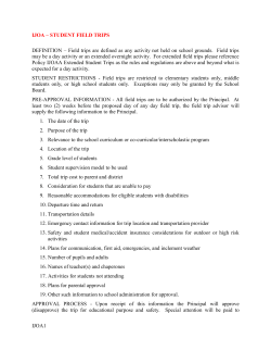 STUDENT FIELD TRIPS DEFINITION