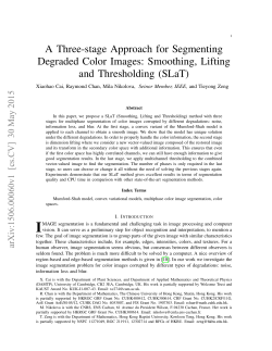 A Three-stage Approach for Segmenting Degraded Color