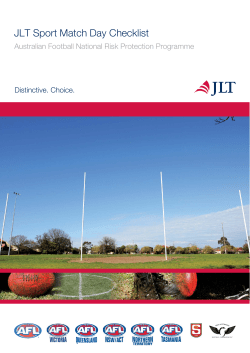 JLT Sport Match Day Checklist