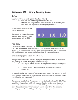 Assignment #6 &ndash; Binary Guessing Game