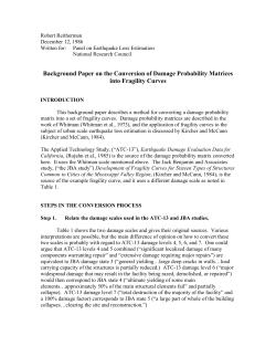 Background Paper on the Conversion of Damage Probability