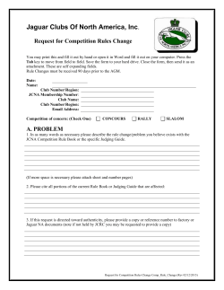 Formal Rule Change Request Form
