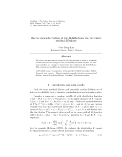 On the characterization of life distributions via percentile