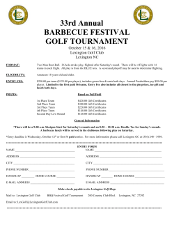 22nd Annual - Lexington Golf Club