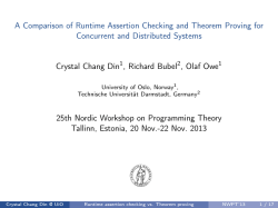 A Comparison of Runtime Assertion Checking and Theorem Proving