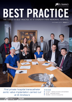 Best Practice October 2015 - St Andrew`s War Memorial Hospital