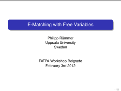 E-Matching with Free Variables