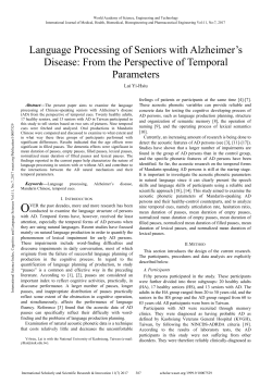 From the Perspective of Temporal Parameters
