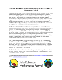 300 Colorado Middle School Students Converge on CU Denver for