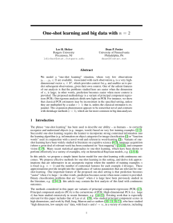One-shot learning and big data with n=2