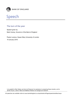 Speech - Bank of England