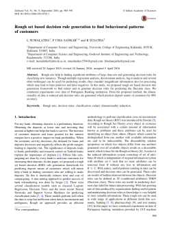 Rough set based decision rule generation to find behavioural