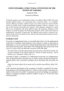 Steps towards a structural conception of the notion of variable