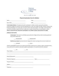Physical Examination Form - Gateway Community College