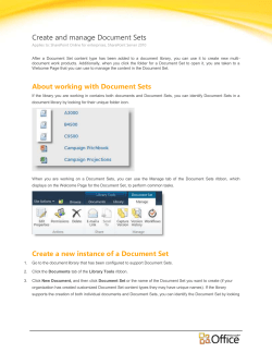 Managing Document Sets