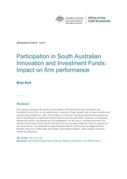 Appendix A &ndash; Background information on the South Australian IIFs