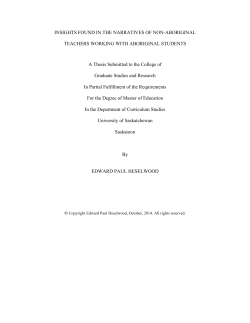 INSIGHTS FOUND IN THE NARRATIVES OF NON