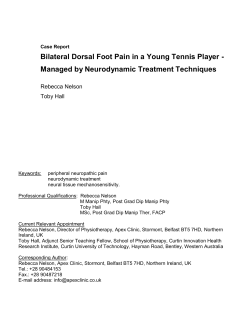 Bilateral Dorsal Foot Pain in a Young Tennis Player