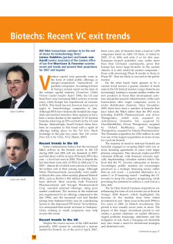 Biotechs: Recent VC exit trends