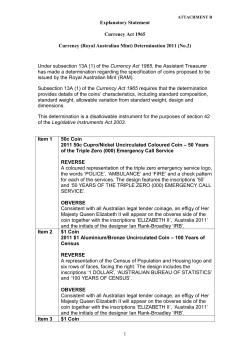 Explanatory Statement - Federal Register of Legislation