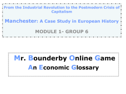 MODULE 1 From the Industrial Revolution to the Postmodern Crisis
