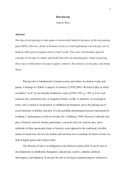 Role-playing - WordPress.com