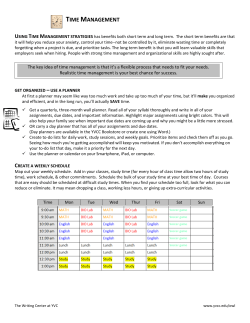 Time Management Strategies