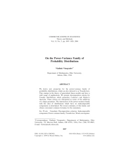 On the Power-Variance Family of Probability