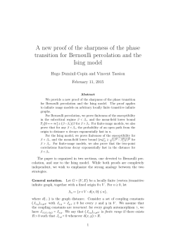 A new proof of the sharpness of the phase transition for Bernoulli