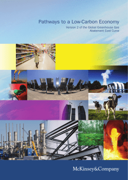 Pathways to a Low-Carbon Economy